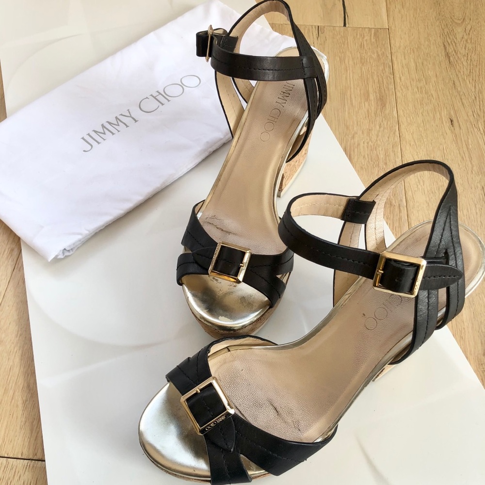 Jimmy Choo Cork-Heel Sandals